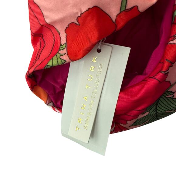 Trina Turk Sunny Bloom Floral Underwire One Piece Tie Back Swimsuit Size 14 - Picture 10 of 14